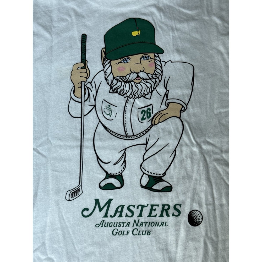 2026 Masters Tournament NWT Gnome Caddy T-Shirt Large White Augusta National